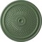 Ekena Millwork Trinity Ceiling Medallion (Fits Canopies up to 3"), Hand-Painted Athenian Green, 22"OD x 1 3/4"P CM22TNAGF - alternate 1